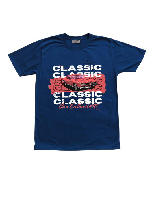 Round Neck Short sleeve t-shirt-CAR ENTHUSIAST-Variant 1