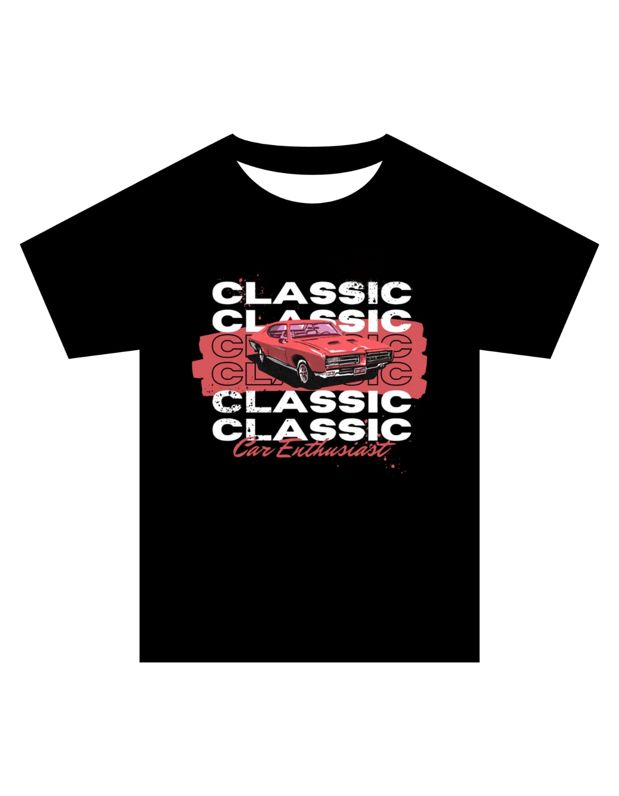 Round Neck Short sleeve t-shirt-CAR ENTHUSIAST-Variant 1